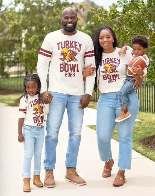 The Children's Place Turkey Bowl Family Matching Tee Shirts